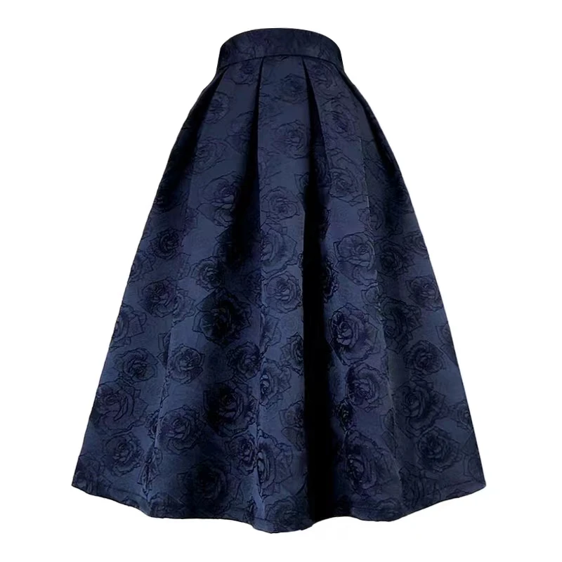 Falda De Tul Vintage Azul De Círculo Con Lunares "Rita