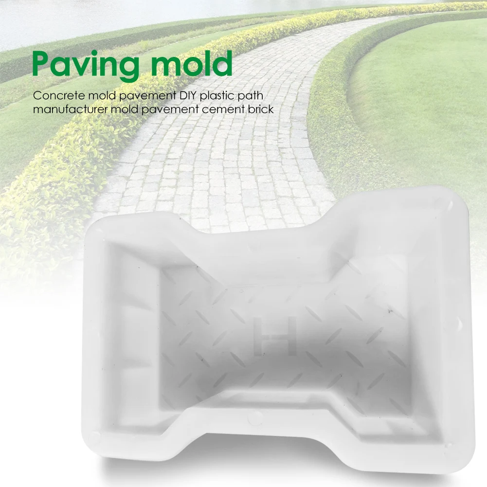 Reusable Garden Lawn Road Mold Path Maker DIY Manual Paving Stone Concrete Mould