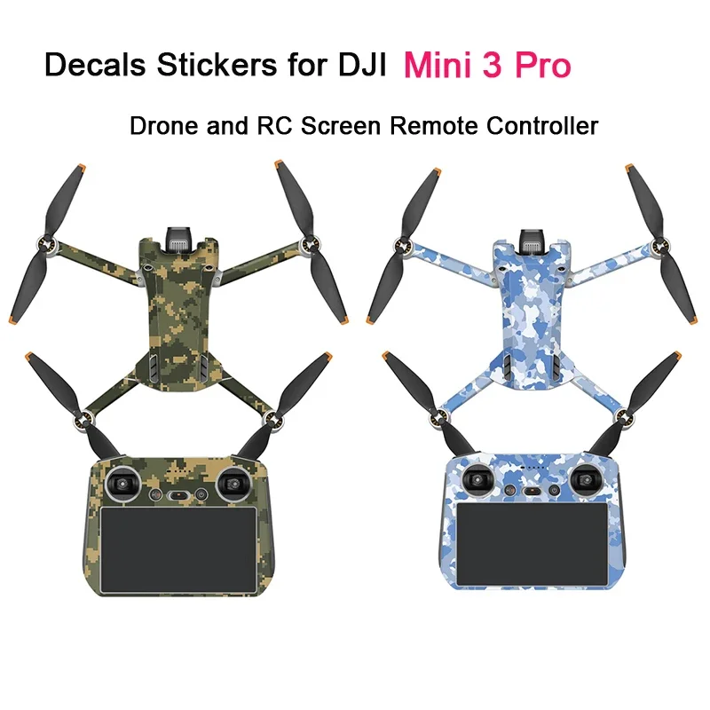 Pour DJI MINI 3 PRO PVC Autocollant Drone Corps Télécommande Peau  Autocollants Film De Protection RC N1/DJI RC Drone Accessoires