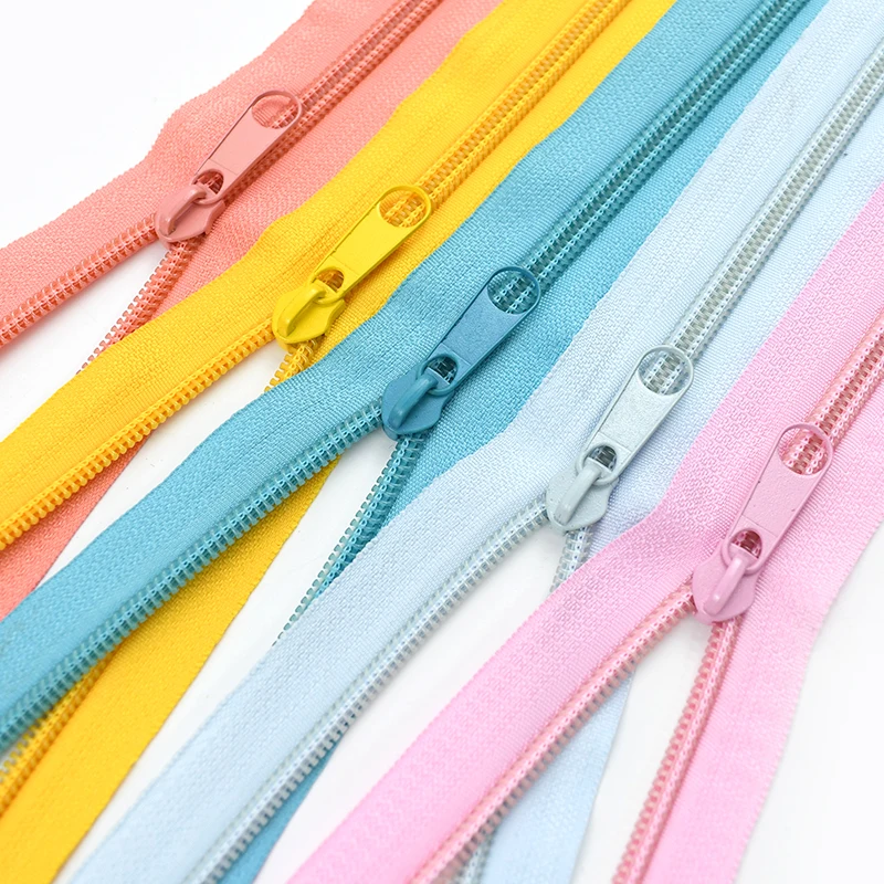 5M Meetee 3# 5# Nylon Zippers+Zip Slider Puller Rainbow Zipper By Meters Closures Zips Tape Repair Cursors Sewing Accessories