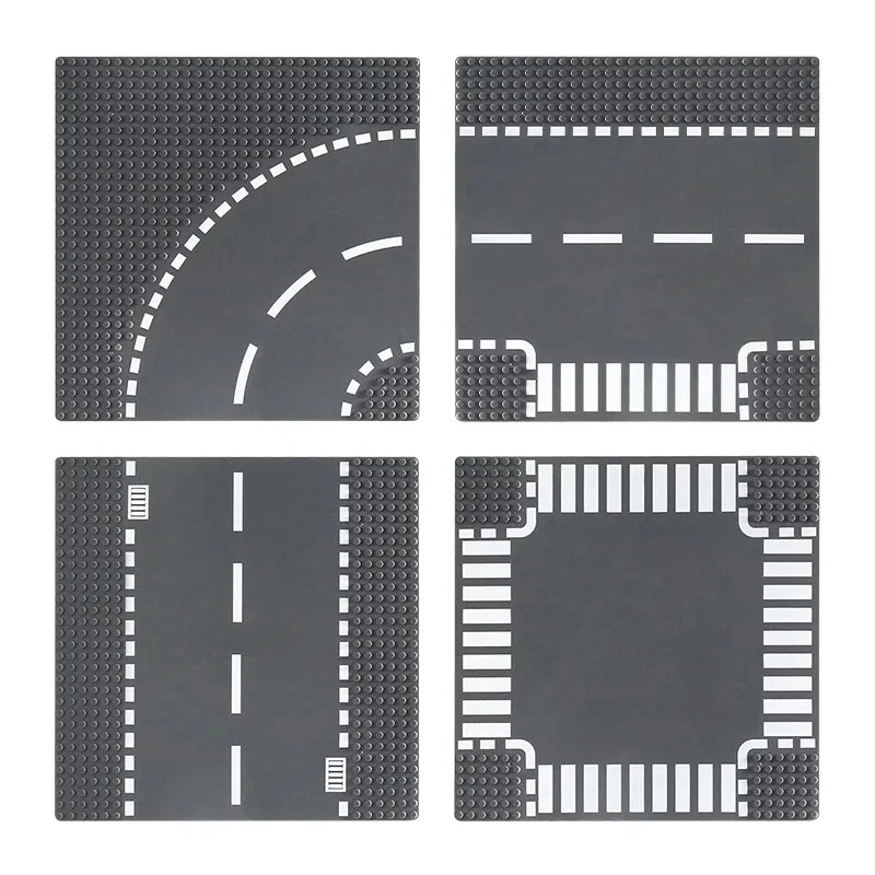Classic Building Block Base Plate City View Traffic Road Figures Construction Toys Bricks 32Dots Plastic Baseplates Kids Gifts