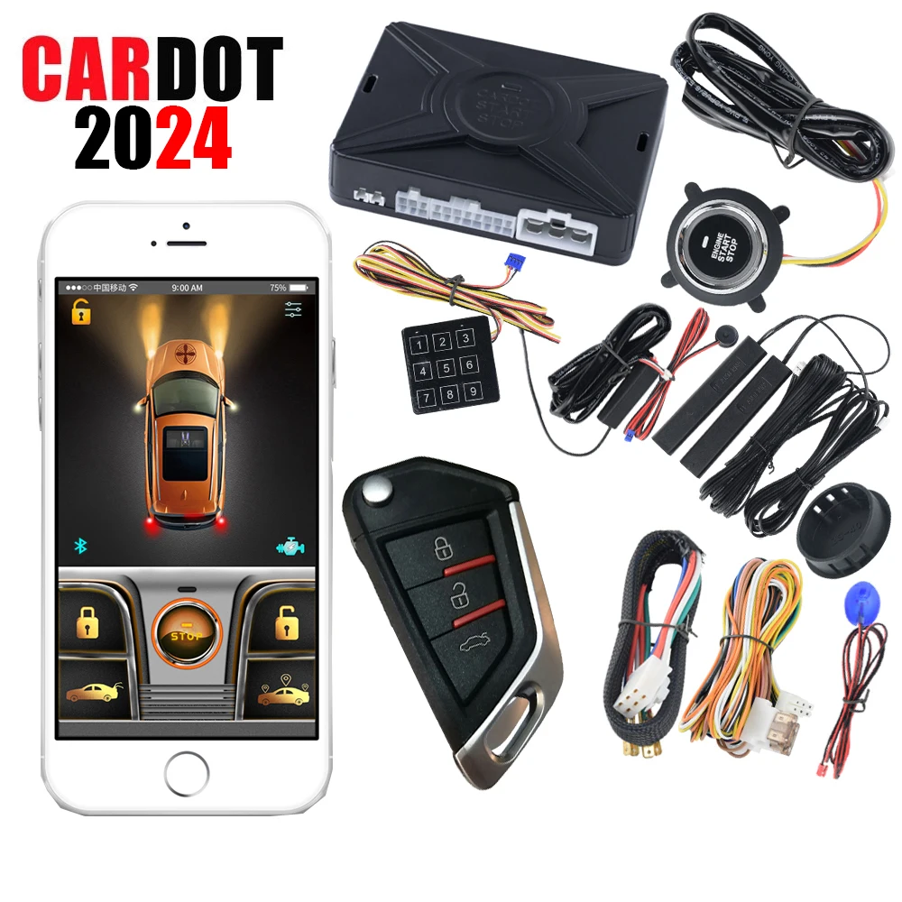 

Cardot Car Accessory Auto Start Smart Phone App Control Remote Start Car Alarm Keyless Entry Central Lock Unlock Brazil Hot Sale