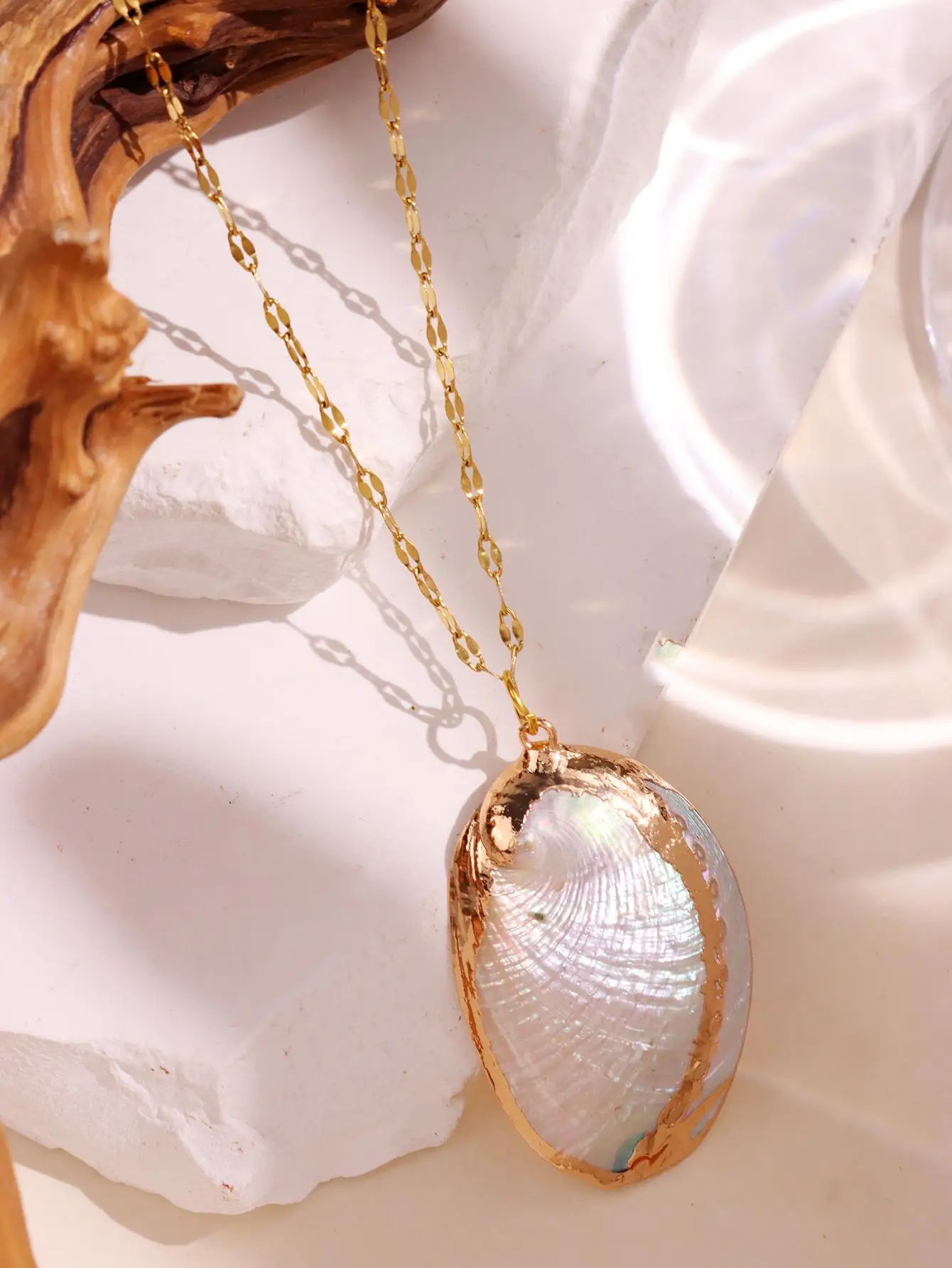 Shell pendant close-up