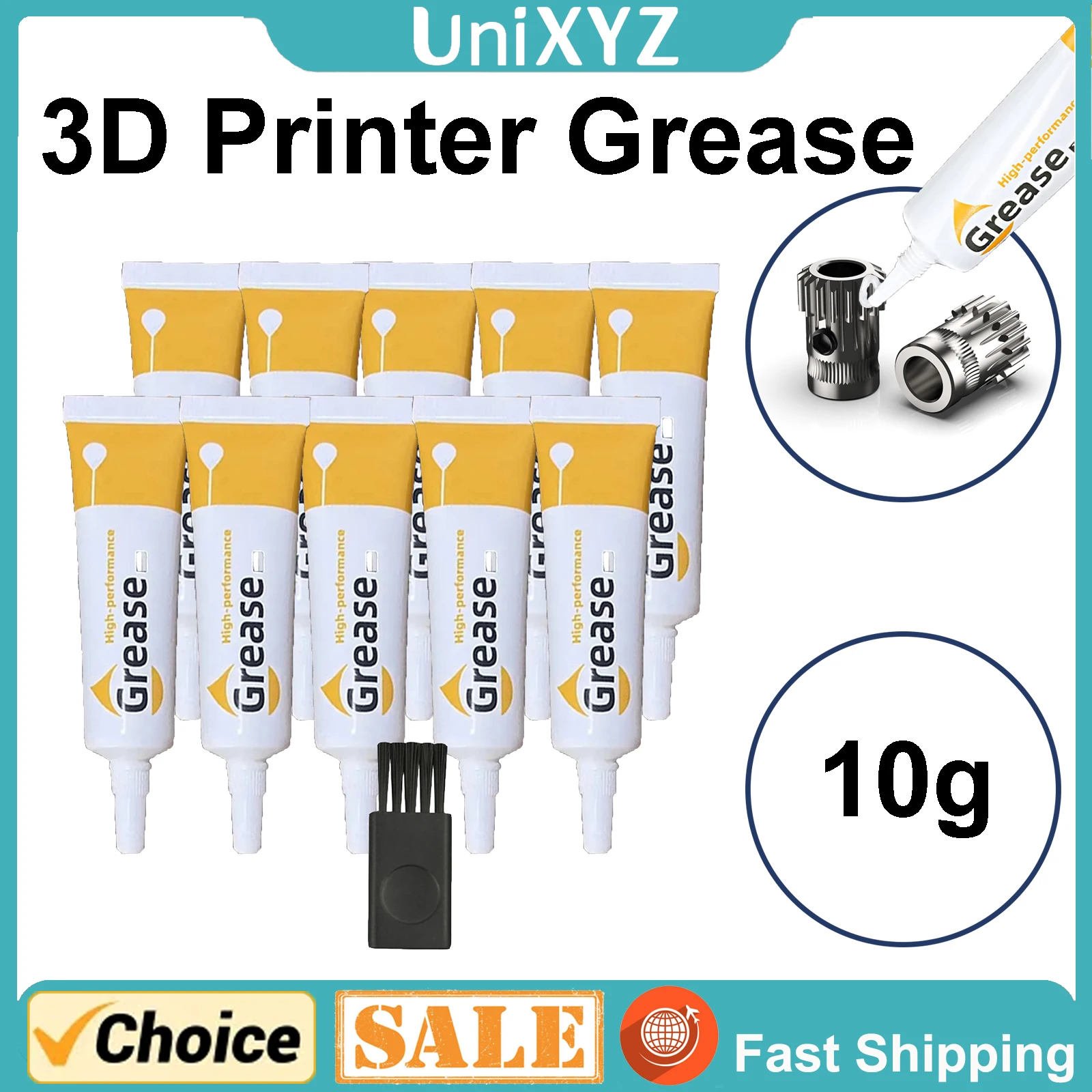 3D 프린터 그리스 윤활유, Creality Ender3 Bambu Lab P1 X1 Elegoo Anycubic 3D 프린터 액세서리에 좋은 소음 감소