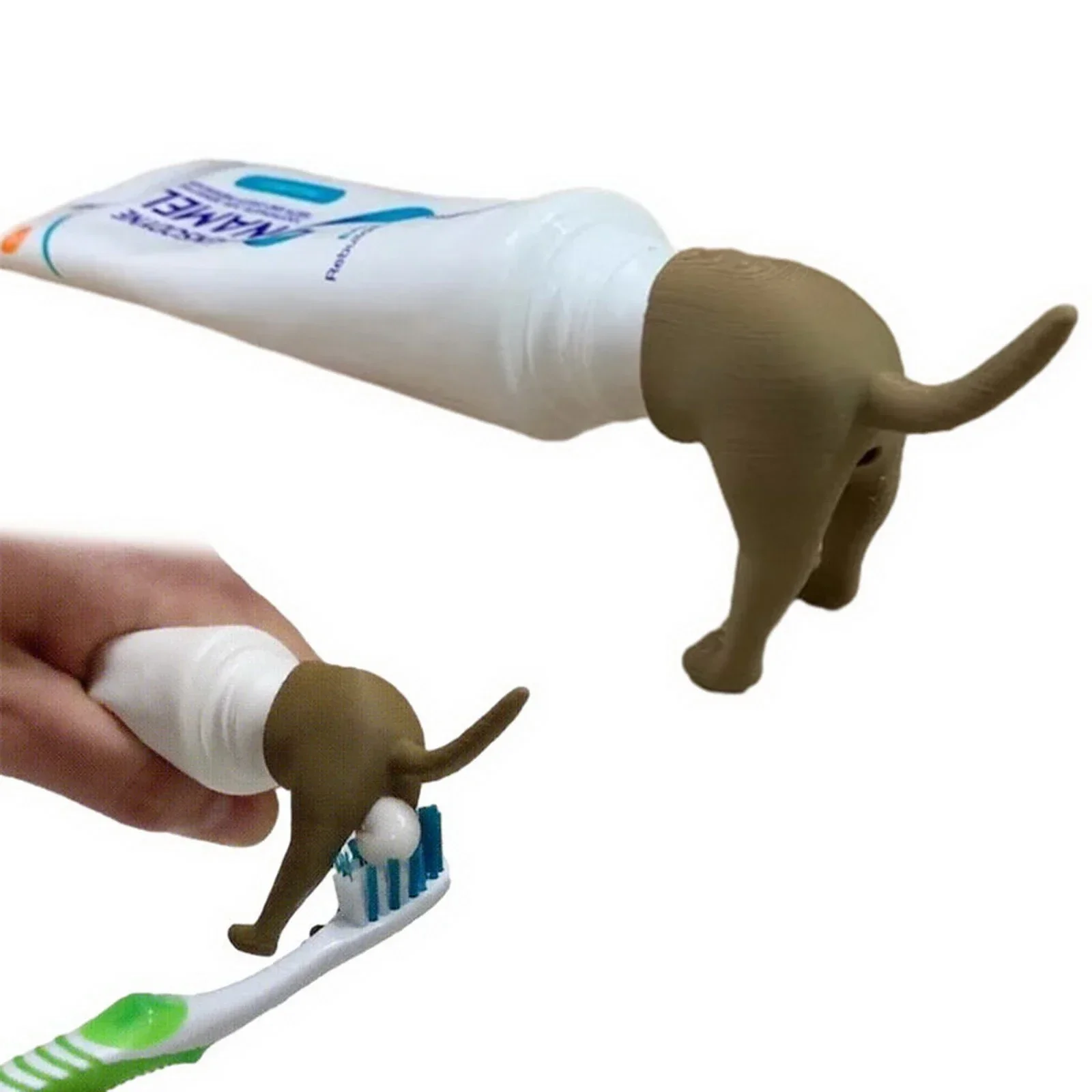 Creative Pooping Dog Butt Toothpaste Topper Pooping Toothpaste Cap Vomit Topper Dispenser Cap Animal Funny Gift Friends