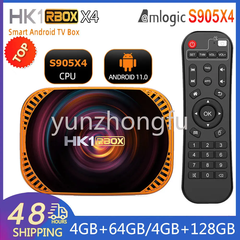 

Smart TV Box HK1 RBOX X4 1000M 8K 3D BT 2.4G&5G Dual WiFi Amlogic S905X4 Android11 Set Top Box Media player