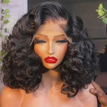 12A Raw Donor Human Hair Wig with 13x6 HD Lace Frontal - 200% Density Unprocessed Vietnamese Double Drawn Bouncy Wave Texture 1