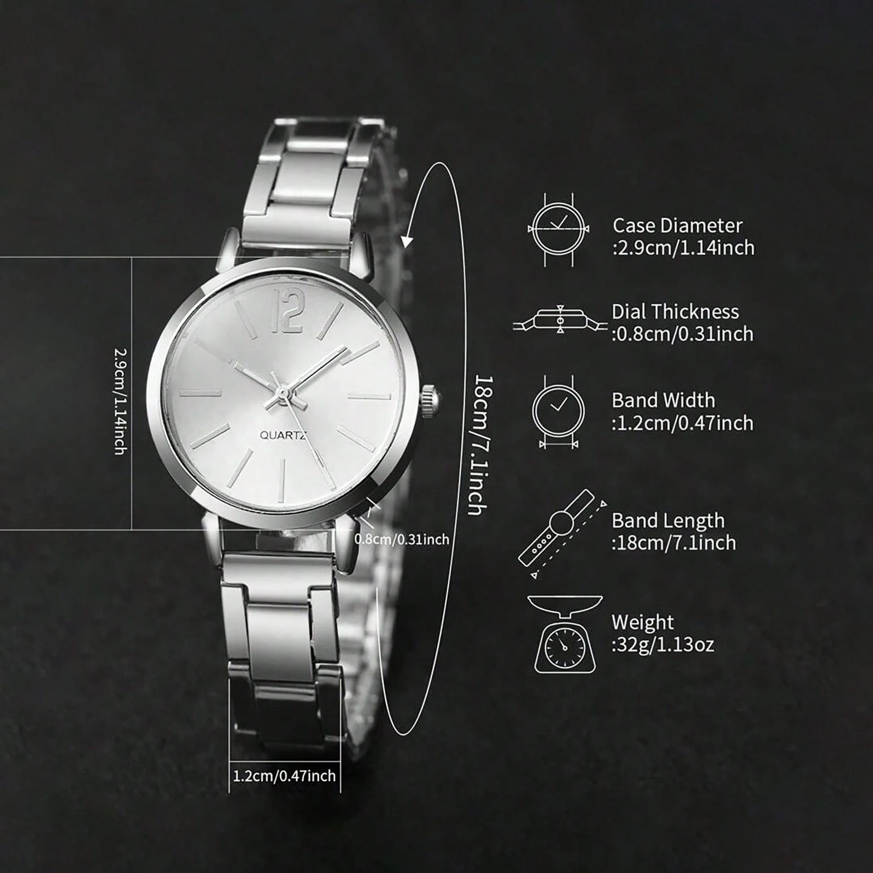 Luxury Watch for Women Simple Round Dial Stainless Fashion Gold Bracelet Quartz Wristwatch Students Ladies Watches Reloj Mujer