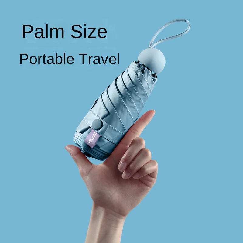 

Portable Small Sun Umbrella UV Protection Mini Capsule Umbrella Pocket Sunscreen Storage Compact