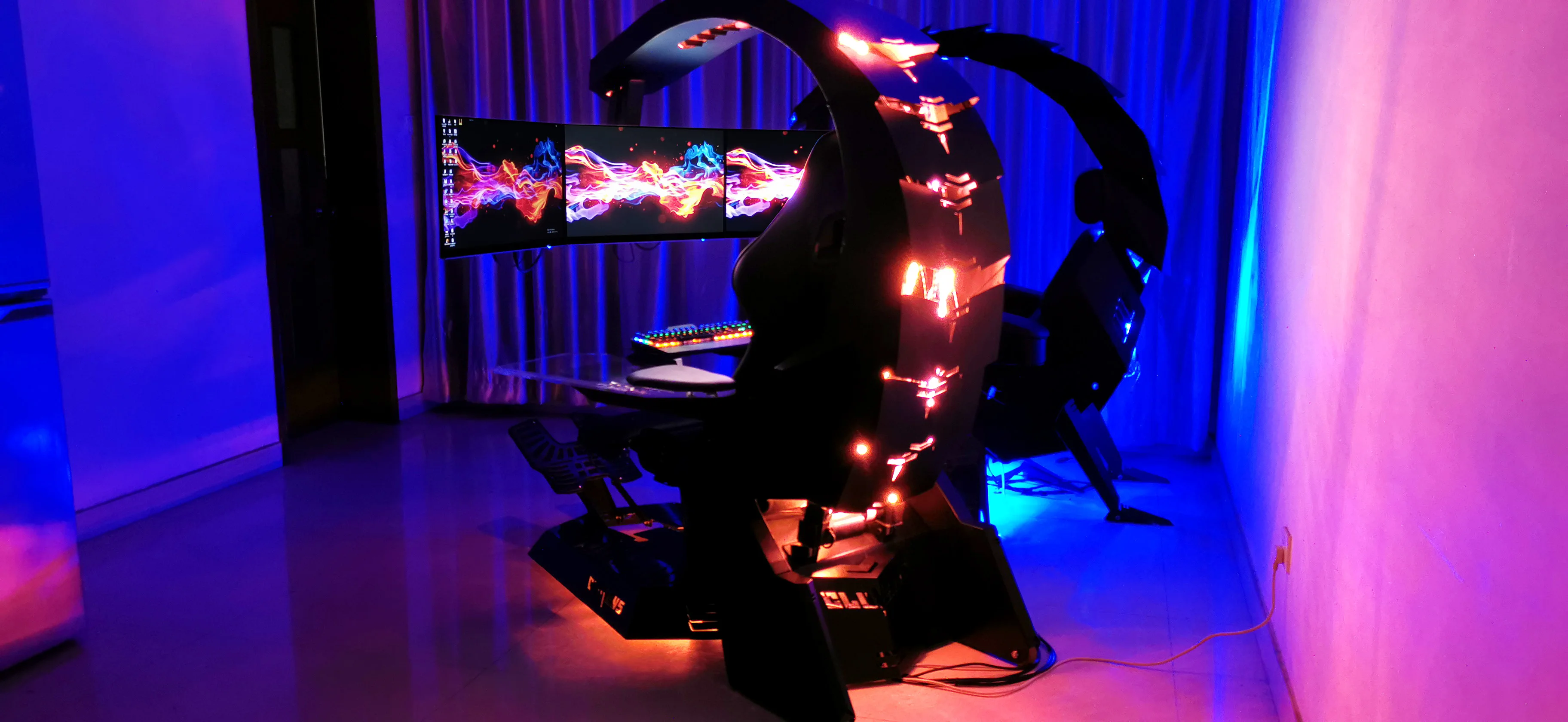 PC Gaming Chair Workstation J20 Veryon with Heat and Massage Cockpit As Predator