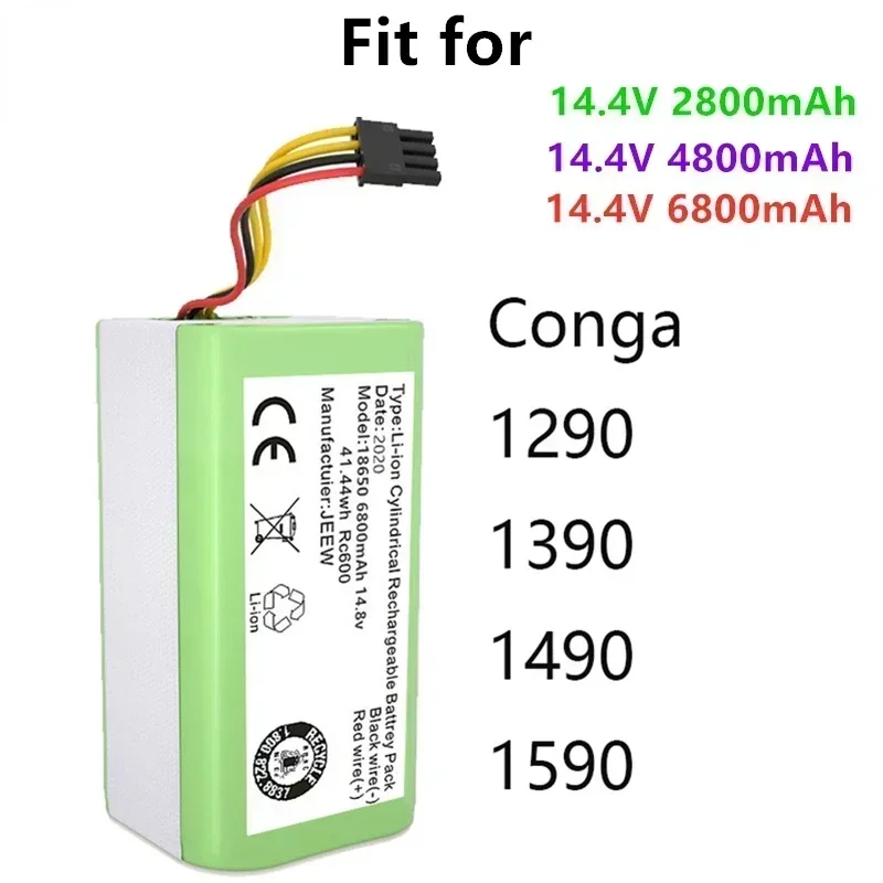 Batteria Ricambio 3000mAh Per Robot Aspirapolvere Cecotec Conga E Proscenic | Compatibile Con 1290, 1390, 1490, 1590, 780T, 790T