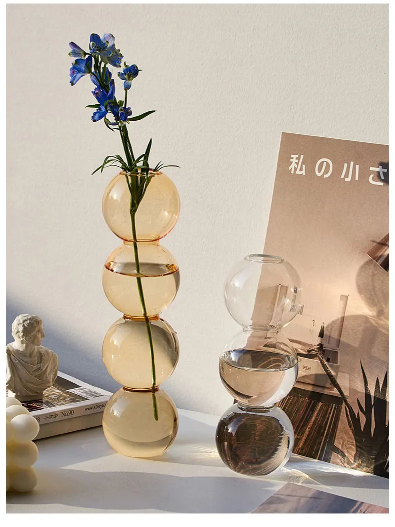 Description Picture 6 of itemCreative Bubble Glass Vase Home Decor Flower Vase Modern Table Decoration Living Room Nordic Vase Room Decor Terrarium Gift