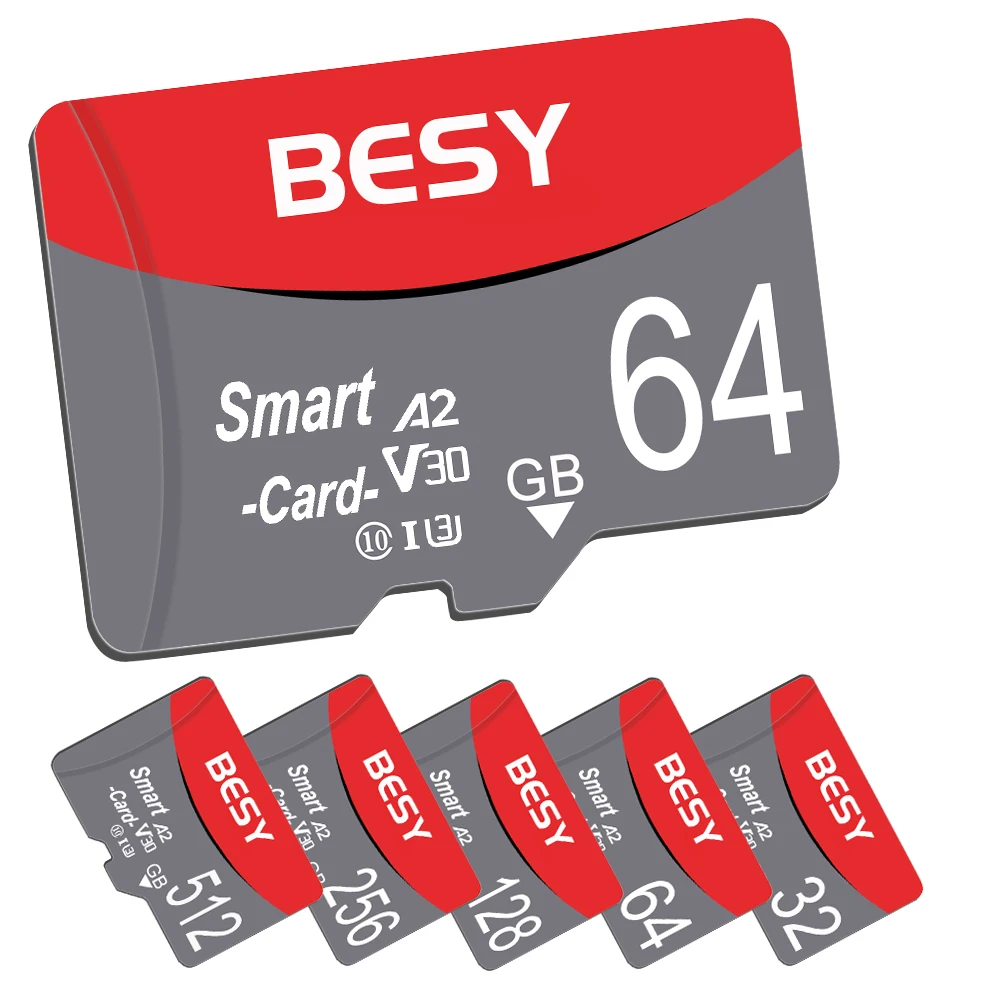 SD 메모리 카드 휴대 전화 게임 카메라용 미니 SD/TF 32GB U3, 64GB, 128GB, 256GB, U3 C10
