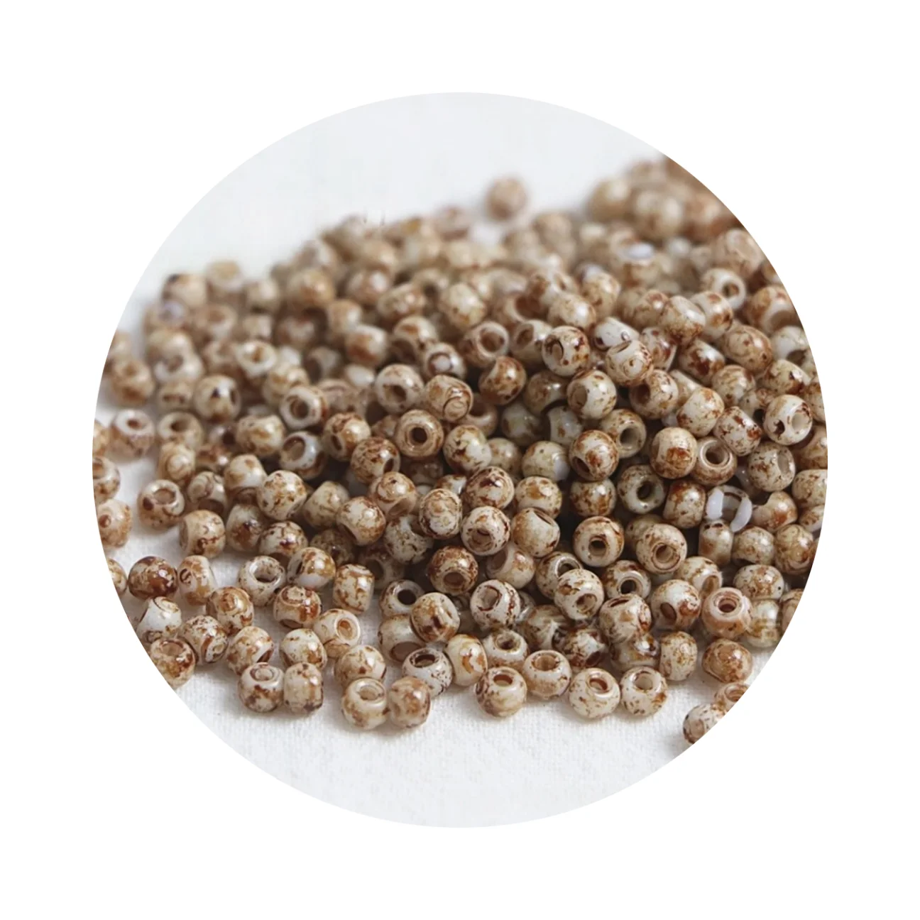 4mm 빈티지 피카소 유리 쌀 구슬 수제 DIY 구슬 팔찌, 목걸이, 반지, 액세서리 재료 130개