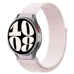 Versatile Nylon Loop Strap Bracelet, 22mm/20mm Adjustable Band for 22mm (Pearl powder)