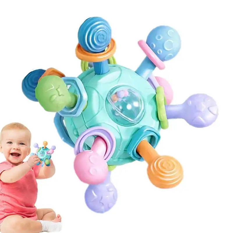 

Baby Toys 0-1 Year Old Early Childhood Education Baby Teether Manhattan Hand Ball Grip Training Rattle