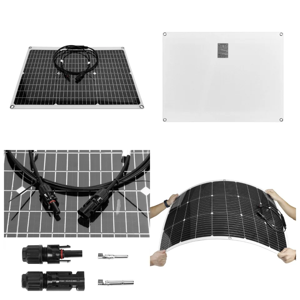 40W Flexible Solar Panel Portable Charger Kit