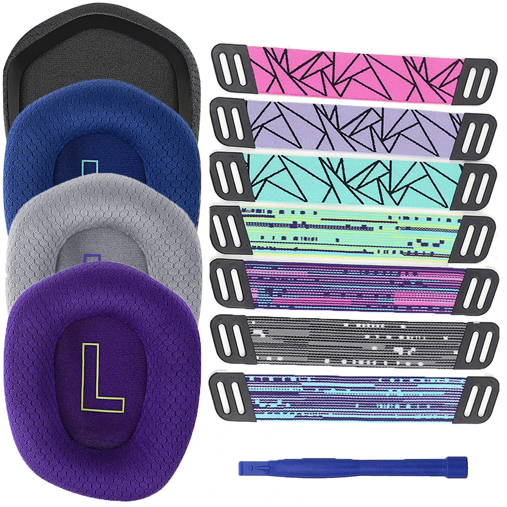 1 Paio Di Ricambio In Tessuto A Rete Cuscinetti Auricolari Cuscino Fascia Parti Di Riparazione Per Logitech G733 G-733 G 733 Cuffie Cuffie