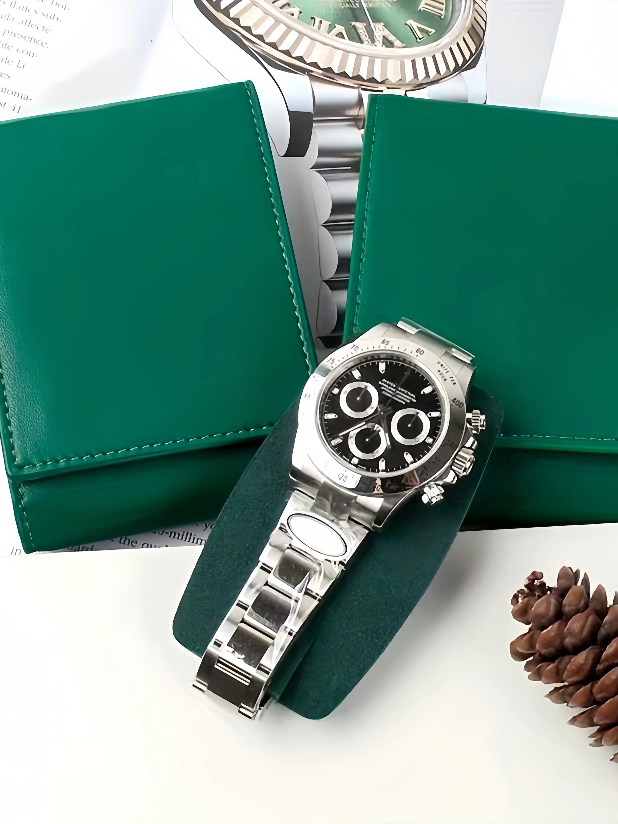 Travel Watch Organizer | High-End Portable Green Travel Watch Storage Bag with Secure S... - SKU TWSB1540 - UGI Packaging