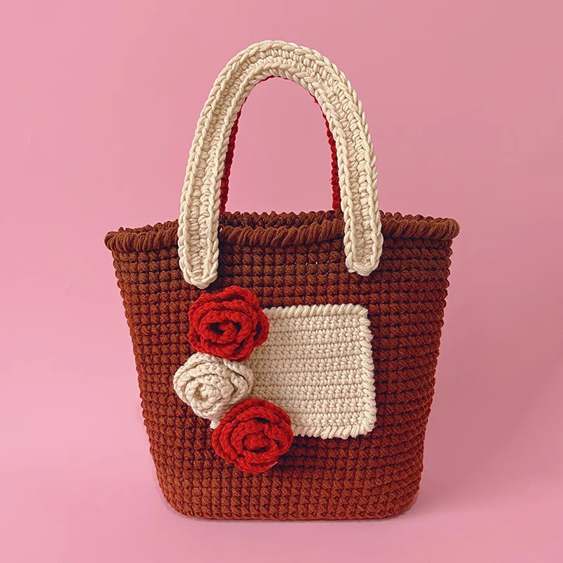 new-hot-diy-hand-knitted-crochet-vintage-wool-rose-assorted-colors-wool-handbag