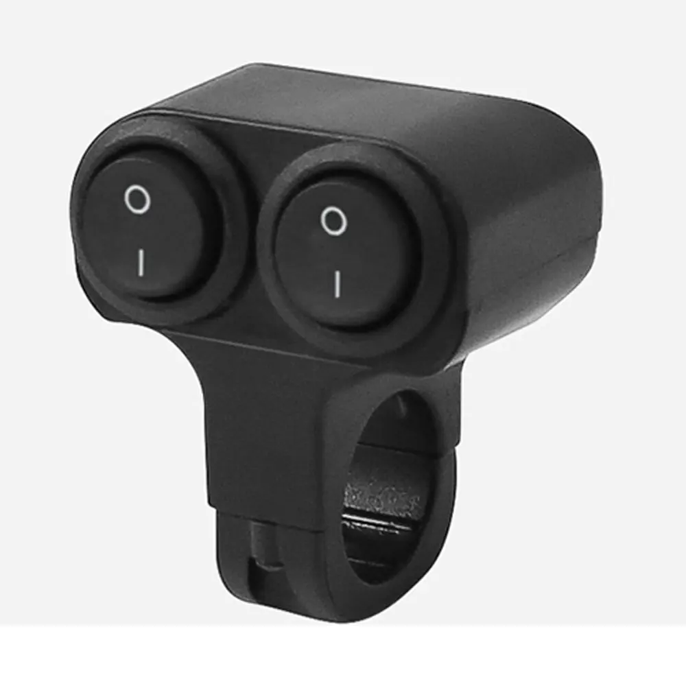 Motorcycle Handlebar 12V Headlight On/Off Switch Dual Button Control Waterproof 7/8in 22mm Flasher Speaker Fog Spot Light Switch