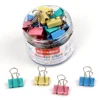 MOTARRO 40Pcs 19mm New Colorful Dovetail Clip Effortless Binder Clip Long Tail Clip For School Office Learning Supplies 1Box 1