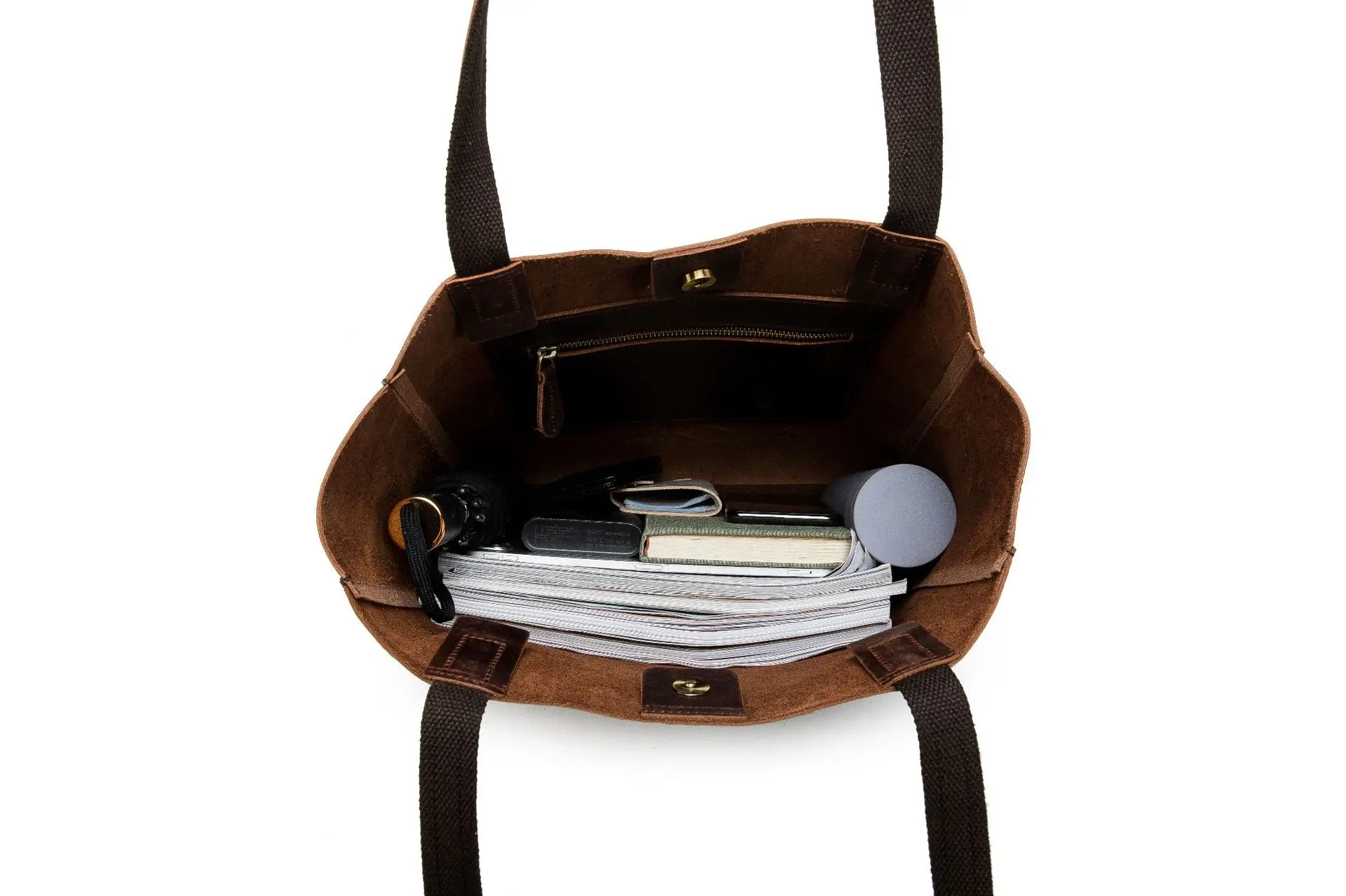 Vintage Crazy Horse Leather Tote Bag Men's Genuine Leather Large Capacity Shopping Bag Classic Computer Bag