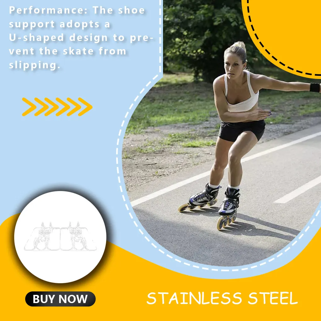 

Inline Speed Skates Shoes Holder U-shaped Groove Stand Support Wear-resistant Display Rack Anti-skidding Bracket