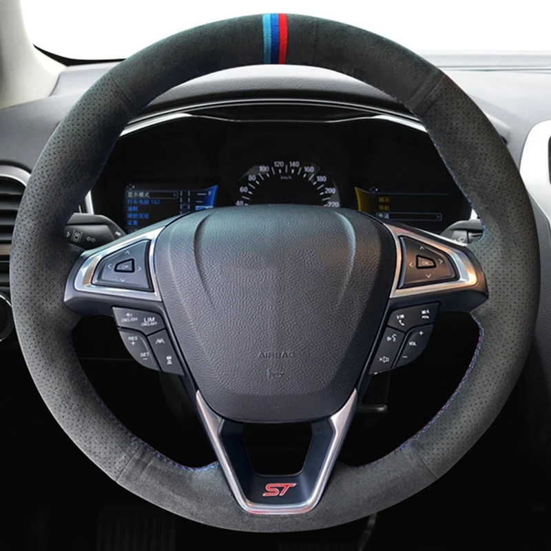 Aangepaste lederen suède auto stuurwiel cover voor stoel Leon Cupra R Leon ST Cupra Leon ST