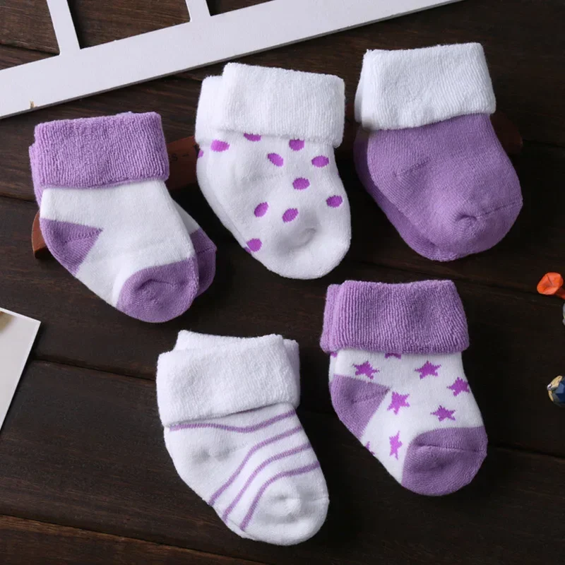 5Pairs unisex Non-Skid Baby Socks 6