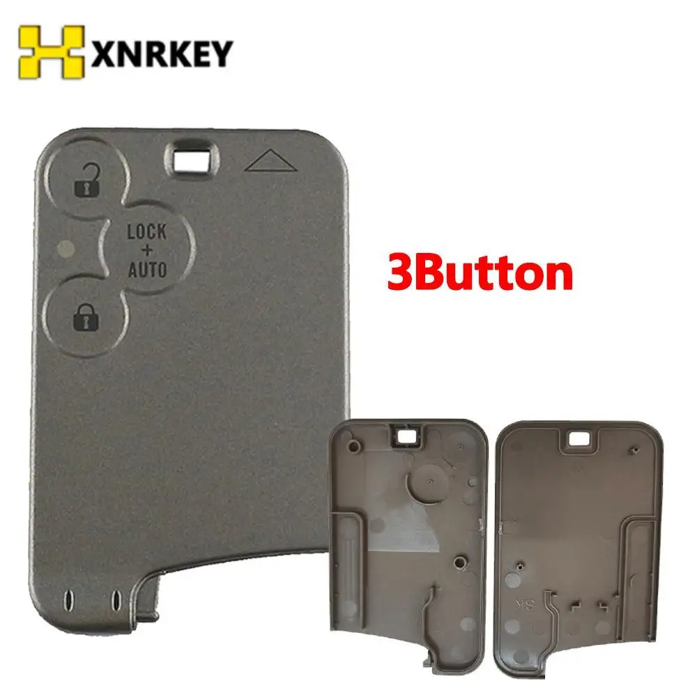 

XNRKEY 3 Button Remote Card Shell for Renault Laguna Card Key Shell Without Blade Without Words Without Logo