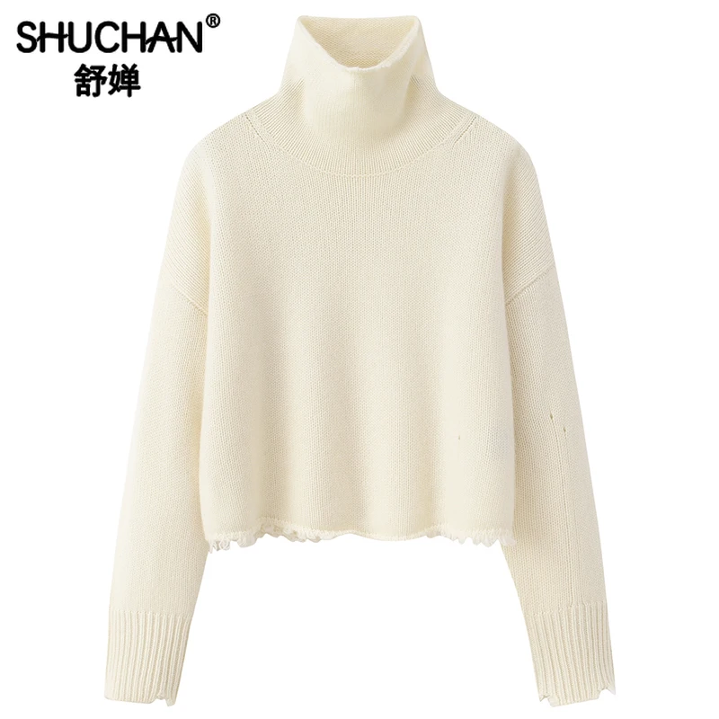 

Thick Warm 100% Cashmere New Winter Sweater Women Turtleneck Korean Fashion Tops Autumn Clothes Women
