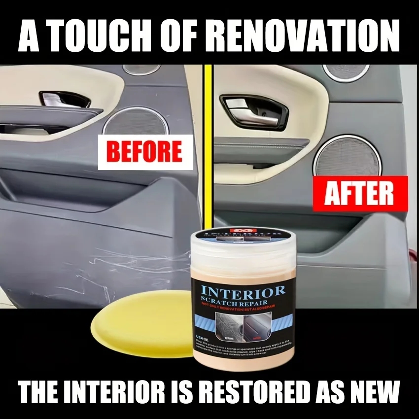 Interior Scratch Repair Parts Car Plastic Restorer - Auto Interior & Panel Renewal Wax Coating Agent Car Wax Car Wax Polish 3