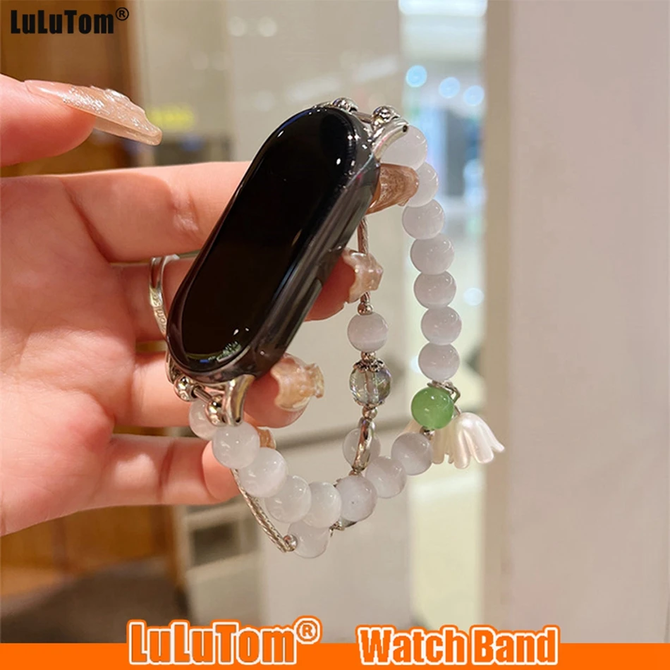 

Strap For Xiaomi Mi Band 7 8 6 5 4 3 Jade Jewelry Bracelet Wristband For Xiaomi Band 4 MiBand 7 6 5 4 3 Wrist Straps Accessories