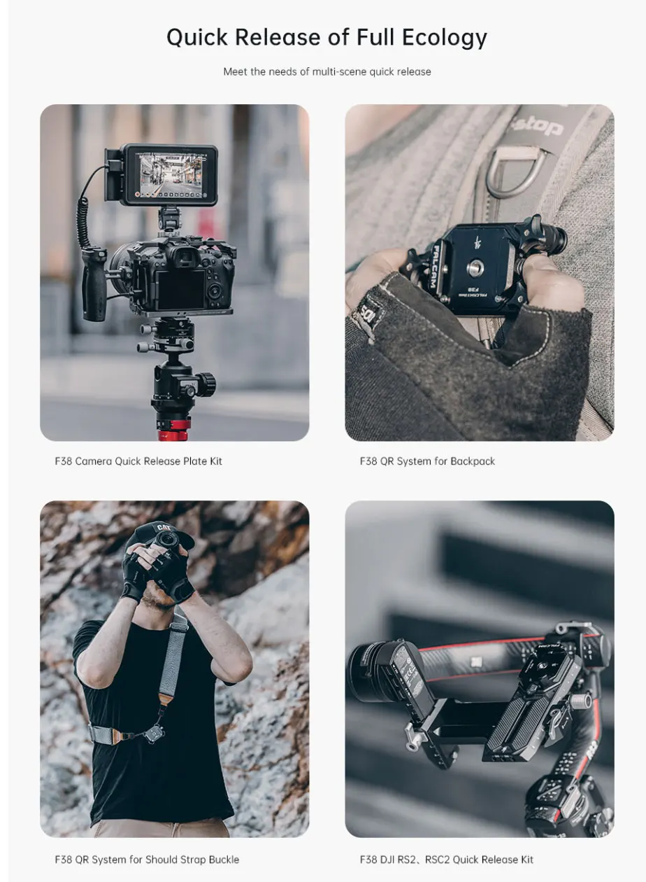 F38 Camera Quick Release Series Dual Screw Thread Plate for DJI ZHIYUN Stabilize