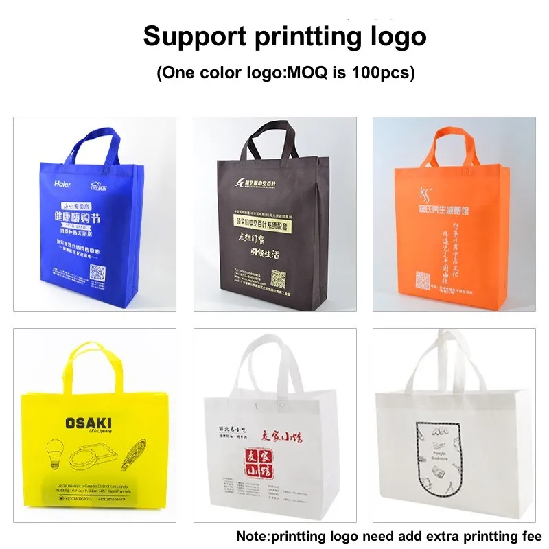 StoBag 10pcs Color Non-woven Shopping Tote Bags Cloth Fabric Eco-friendly Storage Reusable Large Pouches Custom Logo(Extra Fee) 6