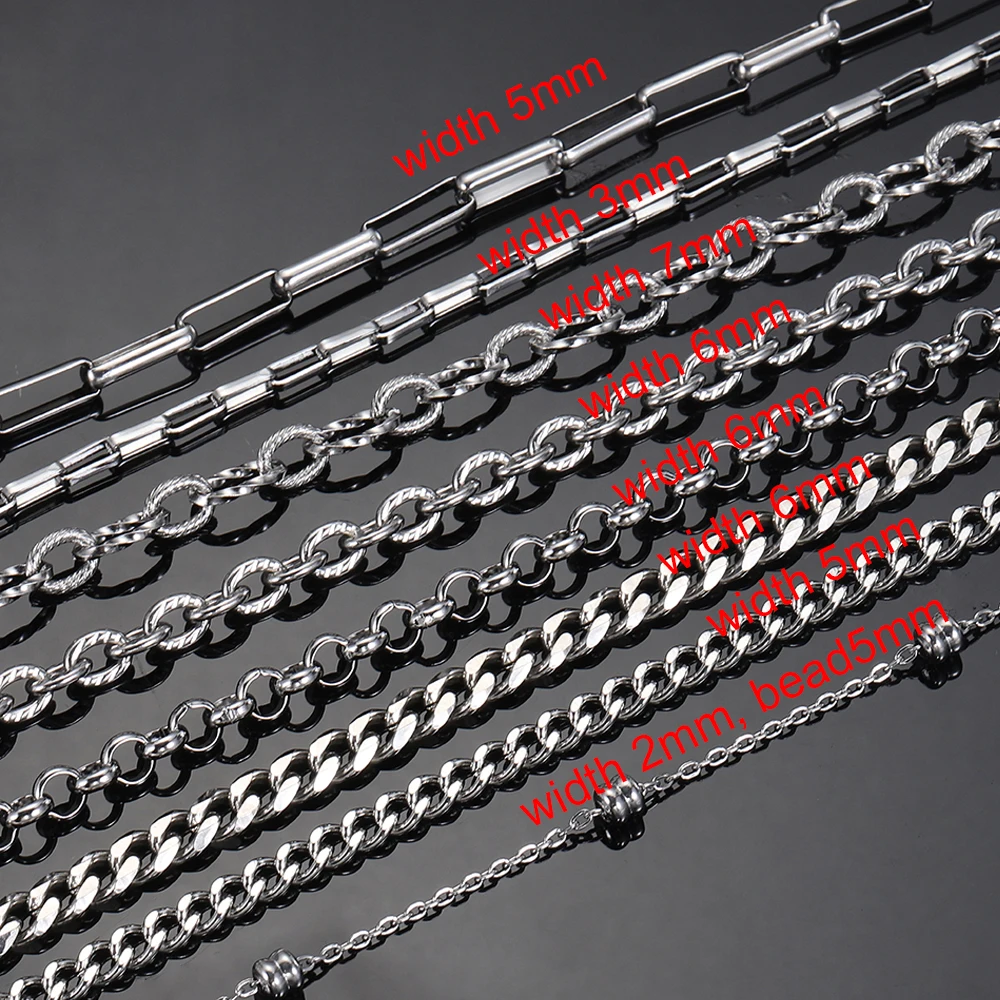Catena Corazzata In Acciaio Inox Per Gioielli – Venduta Al Metro (Diametri 4,5,6 Mm)