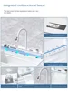 White flying rain waterfall sink integrated multi-functional large single slot 304 stainless steel vegetable washing sink 2