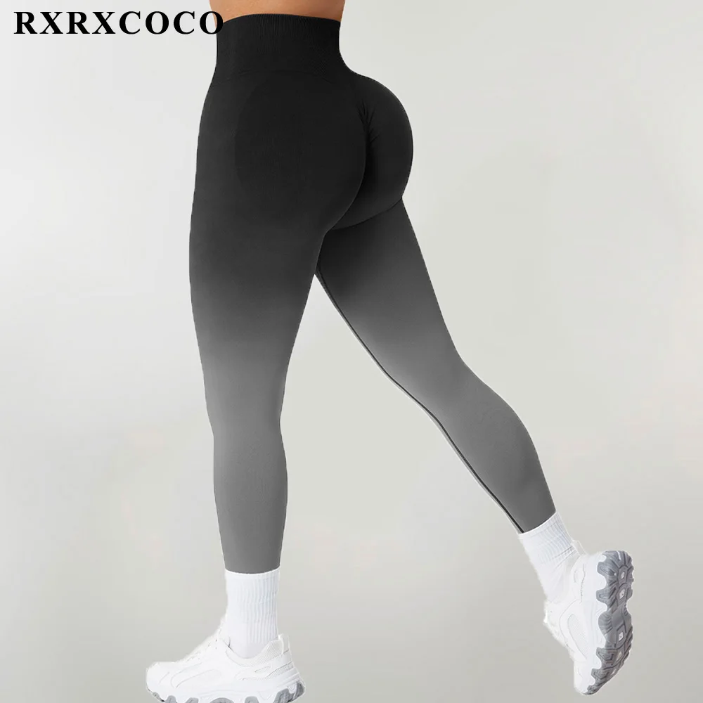 RXRXCOCO Tie Dye Women Leggings High Waist Slim Seamless Leggings