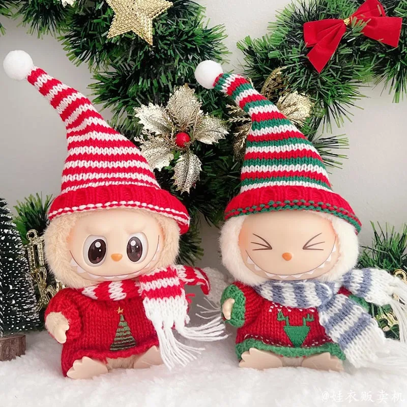 Festive Doll Christmas Sweater Outfit Set - Holiday Doll Clothing Accessories
