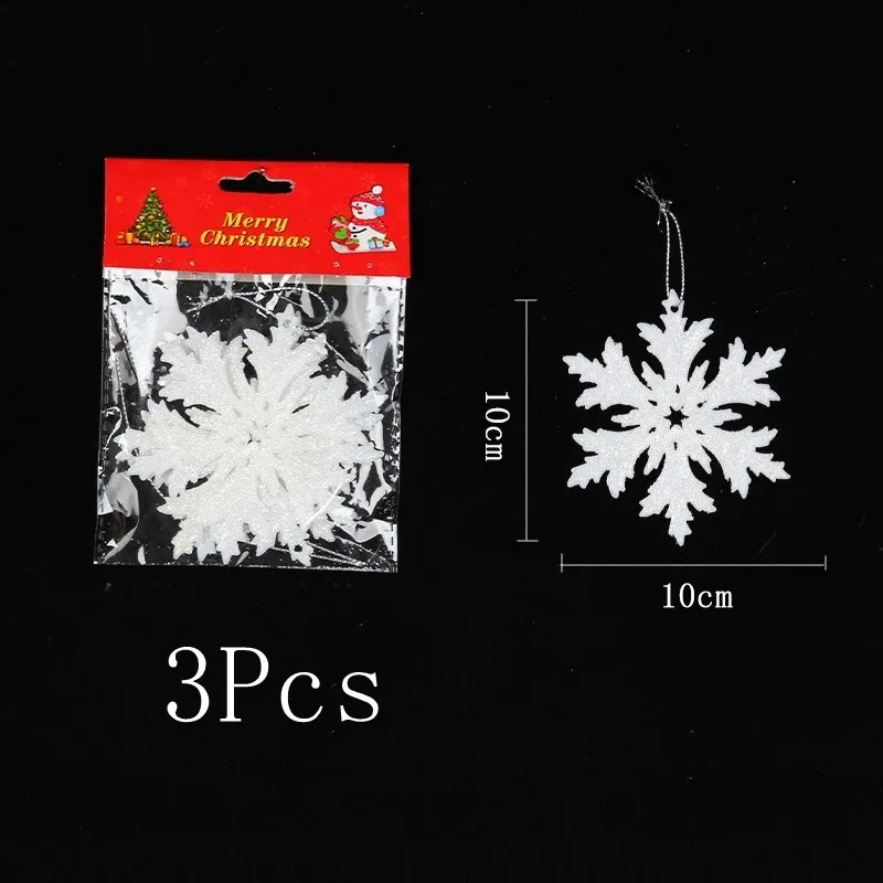 thumbnail image 1 of 1/2/3Pcs Christmas Snowflake Hanging Christmas Tree Pendant Ornament Party Xmas Home Decor Navidad New Year 2025 Decor Accessory, 1 of 5