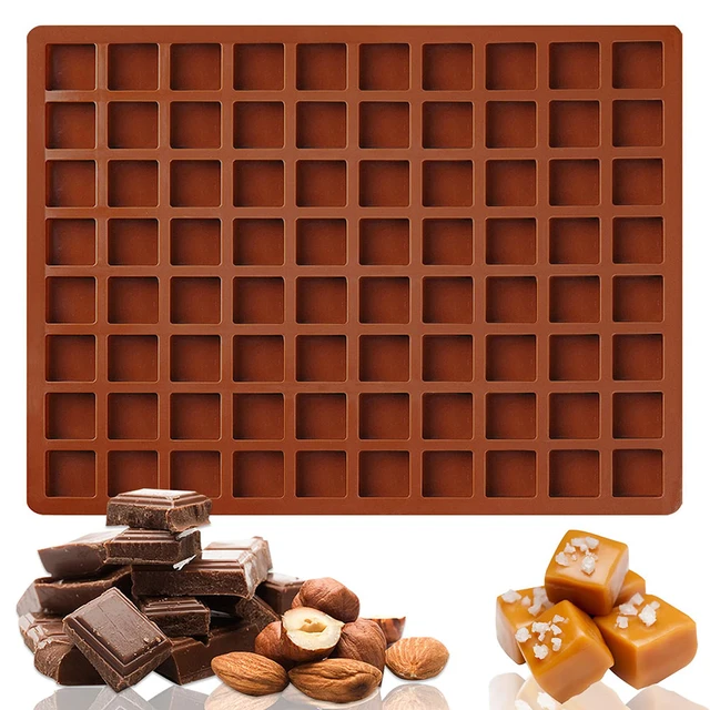 Candy Molds Silicone Chocolate Molds 40-Cavity Square Baking Molds for  Homemade Caramel, Hard Candy, Truffle Chocolate, Keto Fat 