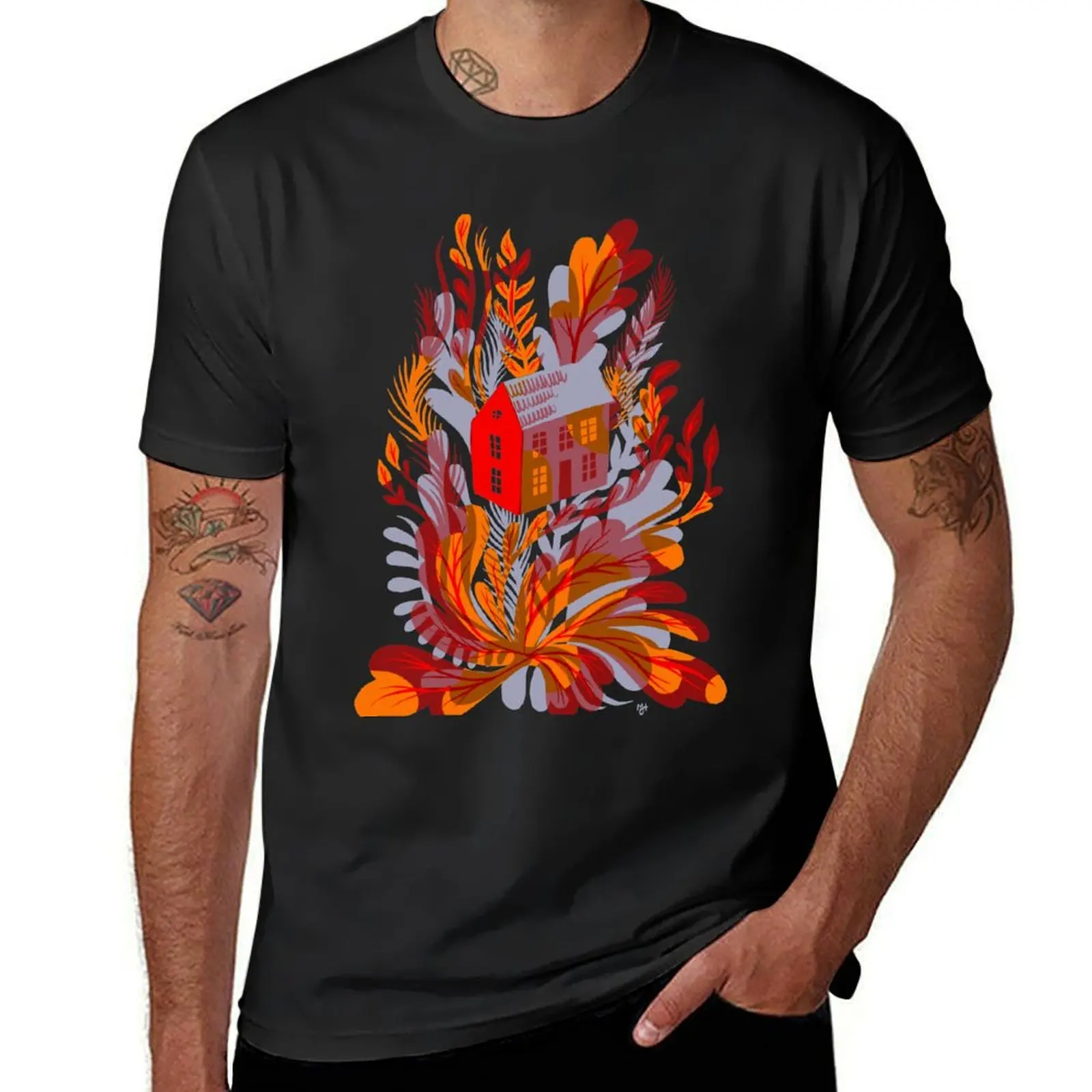 House Flower (Morning) T-Shirt Blouse blacks shirts graphic tees Men's t-shirt
