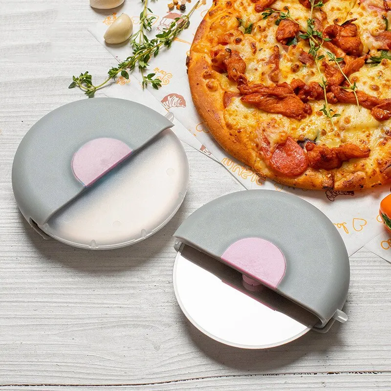 Pizza knife 1Pc Stainless Steel Washable Household Kitchen Gadget Creative round Roller Knife Pancake