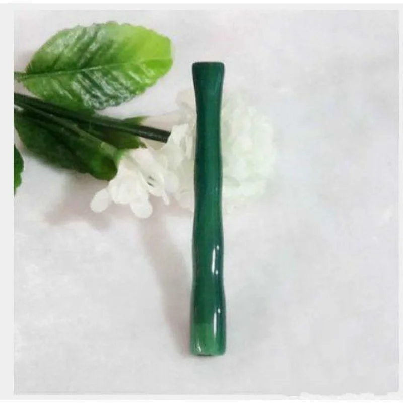 Natural Brazil agate jade bamboo filter cigarette holder washable