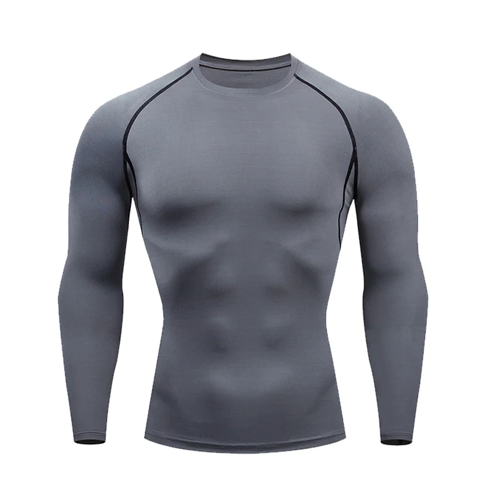 Men's Compression Shirt Rashgard Fitness Long Sleeve Running Shirt Man Gym Under T Football Jersey Sportswear Tights
