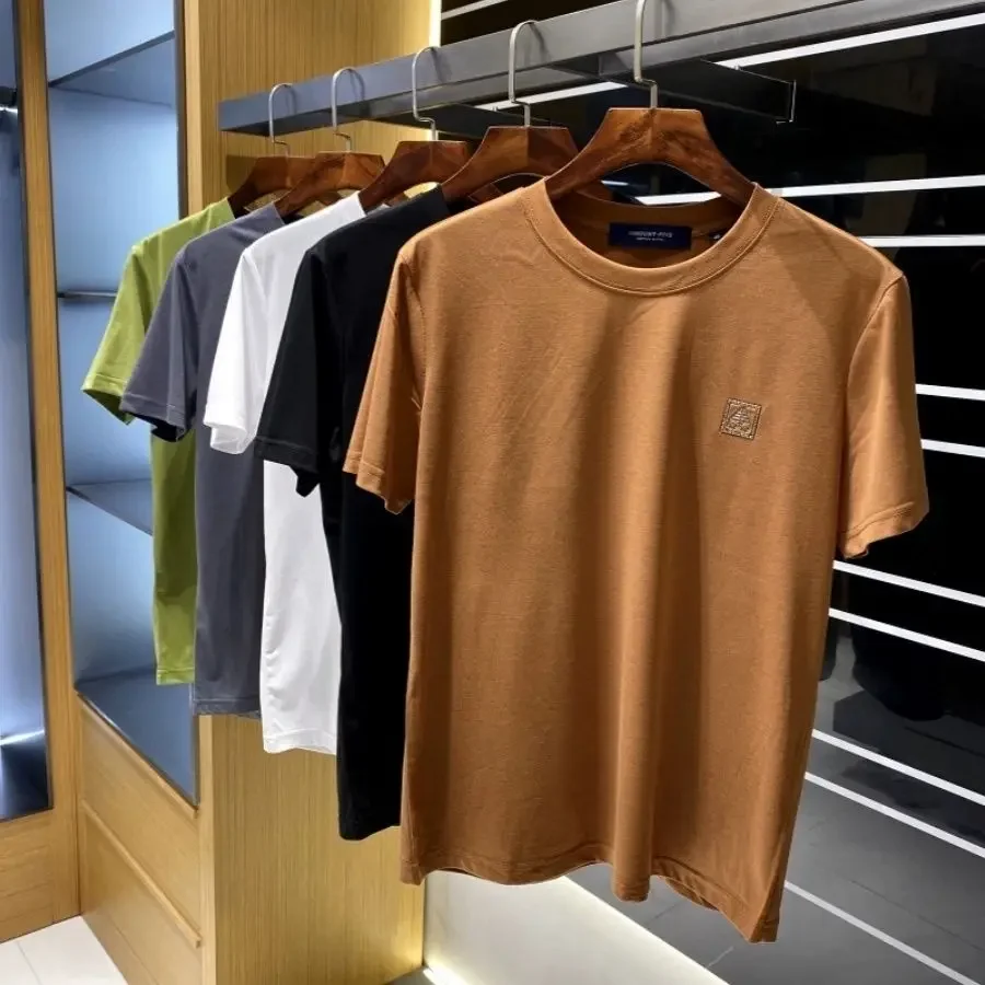 new light luxury summer boxed small scissors short-sleeved printed pure cotton top short-sleeved top T-shirt