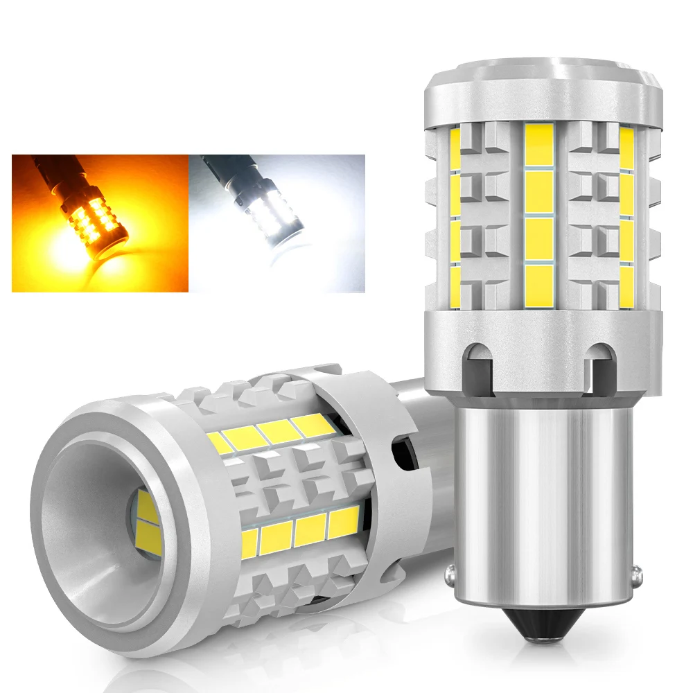 Luces LED de freno para coche, accesorio CANBUS sin errores 1156 BA15S BAU15S P21W PY21W, 26 Uds. 3020EMC T20 7440 W21W para luces de señal de giro DRL, 2 uds.