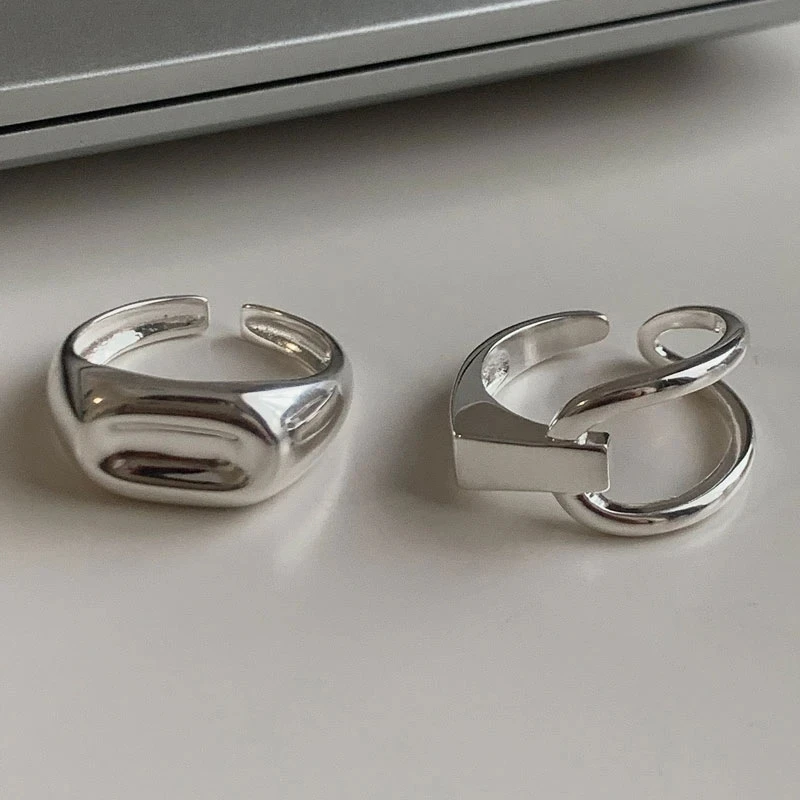 

PANJBJ 925 Silve Fashion Hip Hop Vintage Couples Creative Hollowout Design Thai Silver Party Jewelry Birthday Gifts Dropshipping