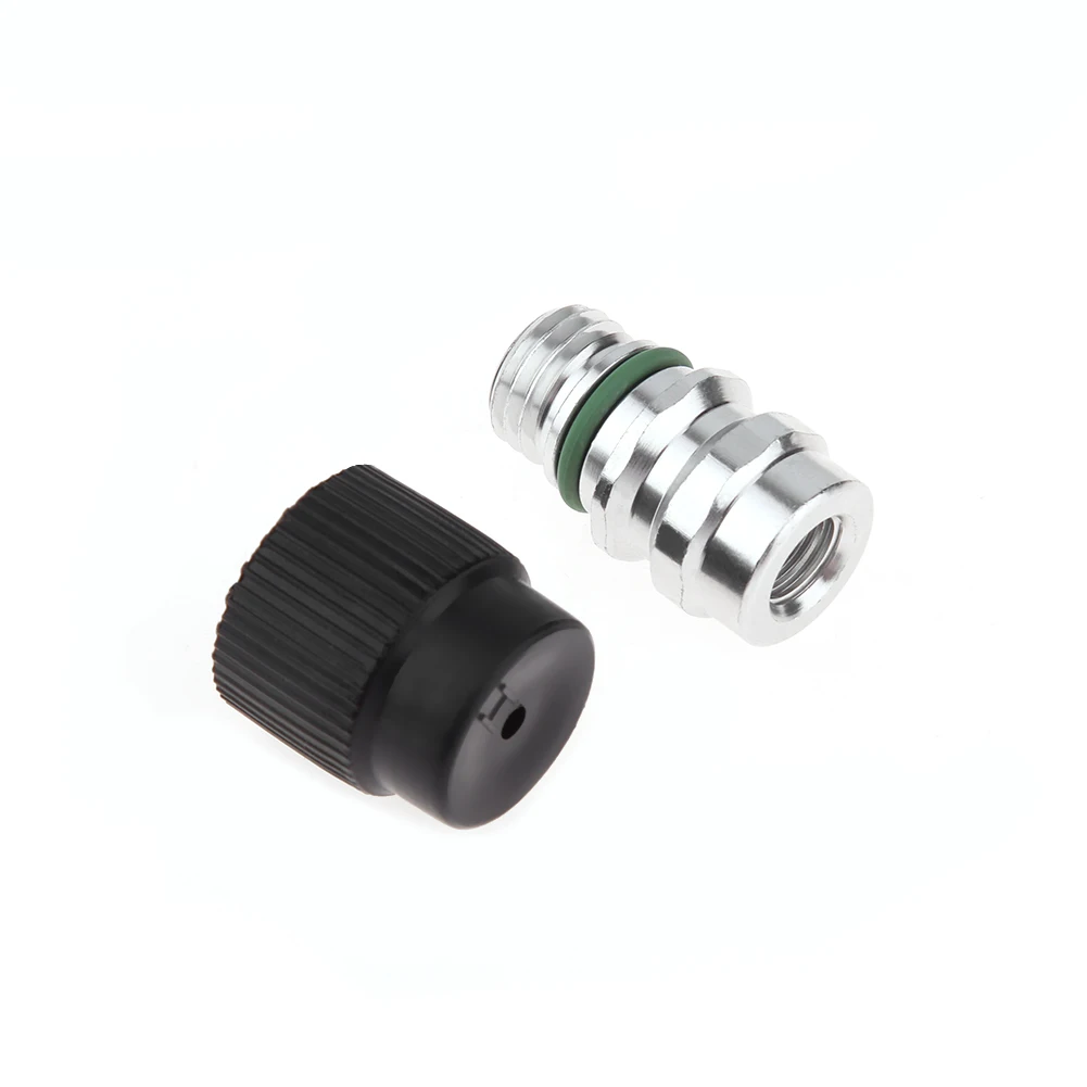 Rubber Metal AC Service Charge Port Ball Valve Cores with Caps